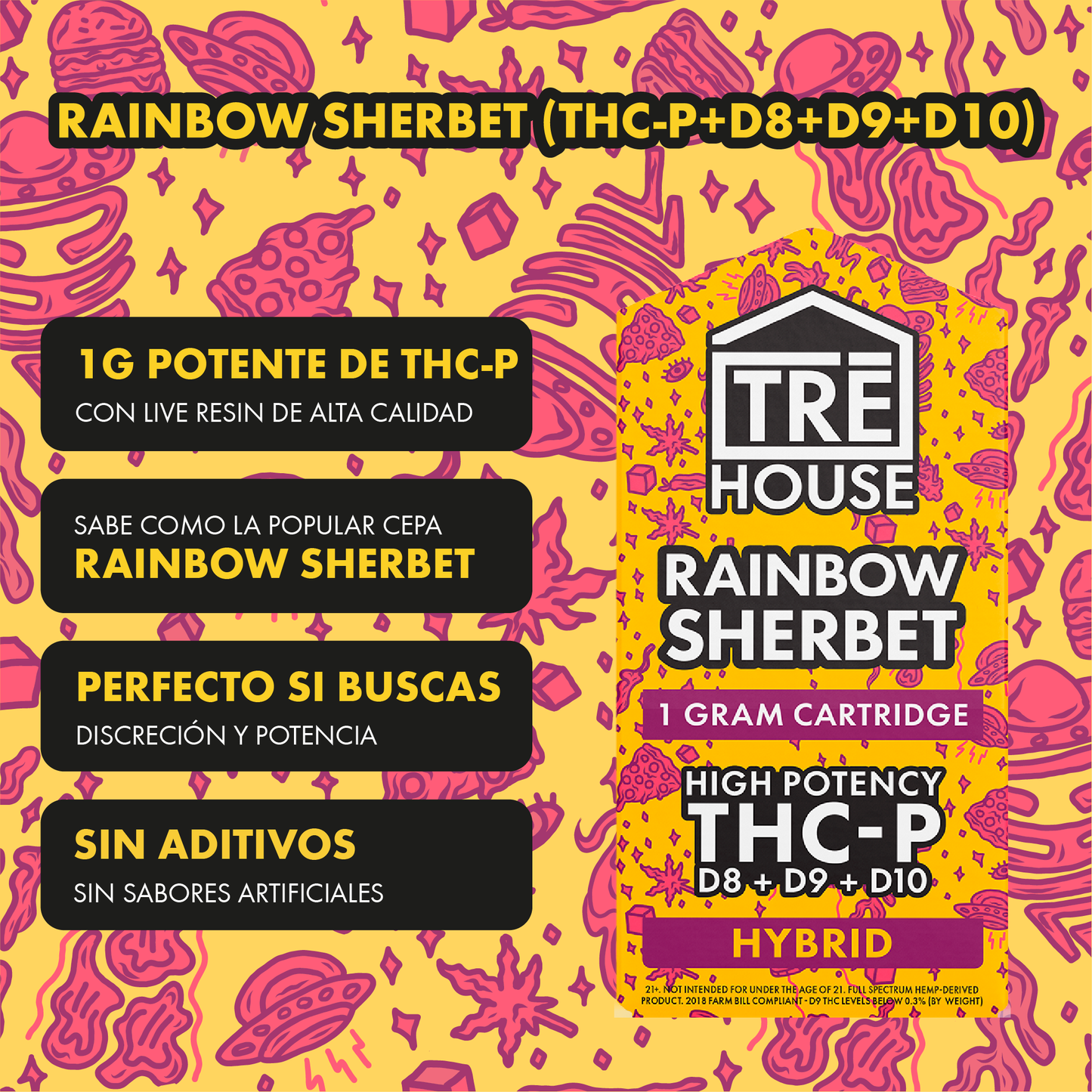 Tre House Cartridge Rainbow Sherbet (Delta Blend)