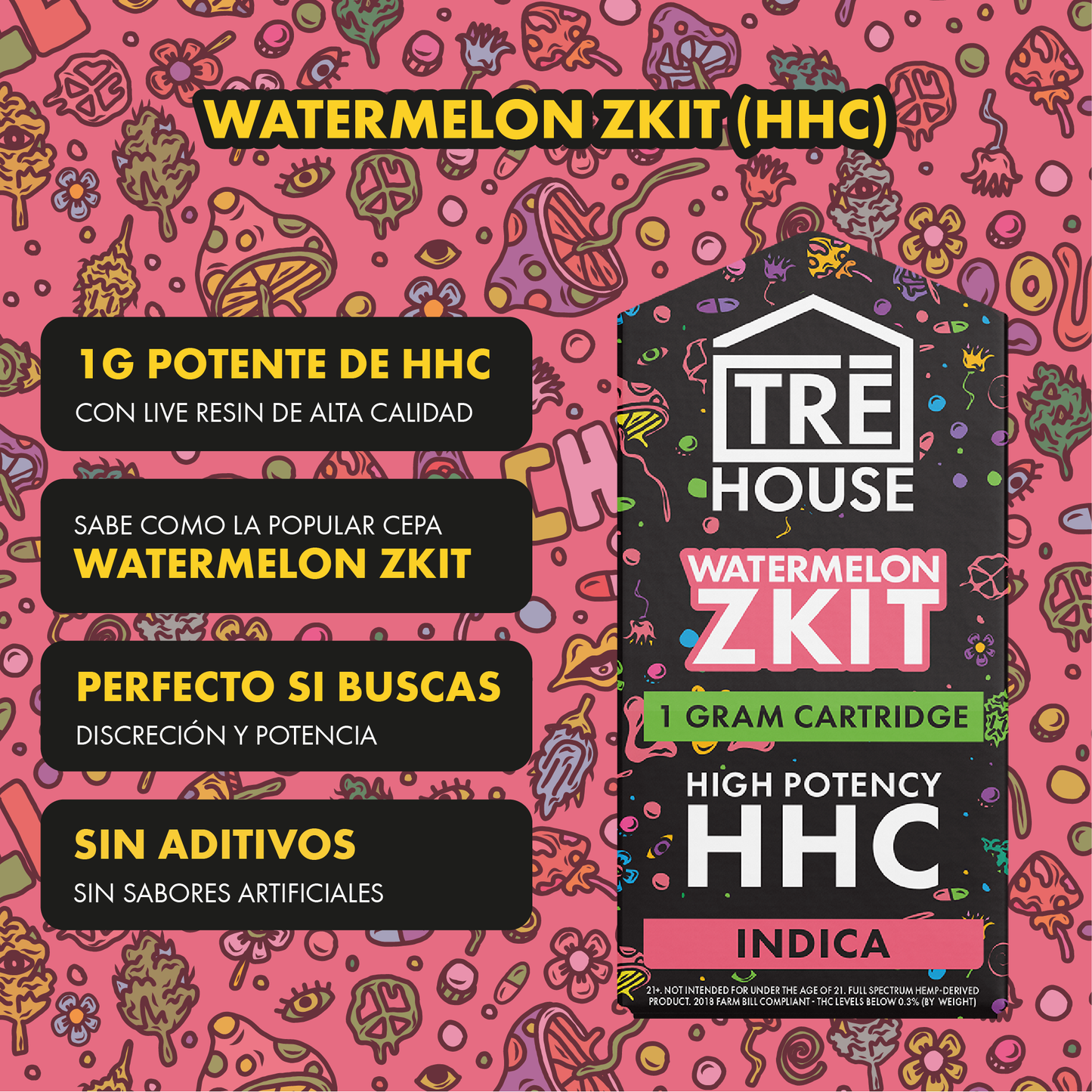 Tre House Cartridge Watermelon Zkit (HHC)