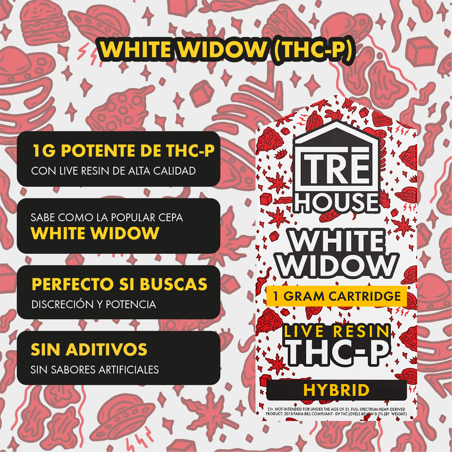 Tre House Cartridge White Widow (Live Resin)