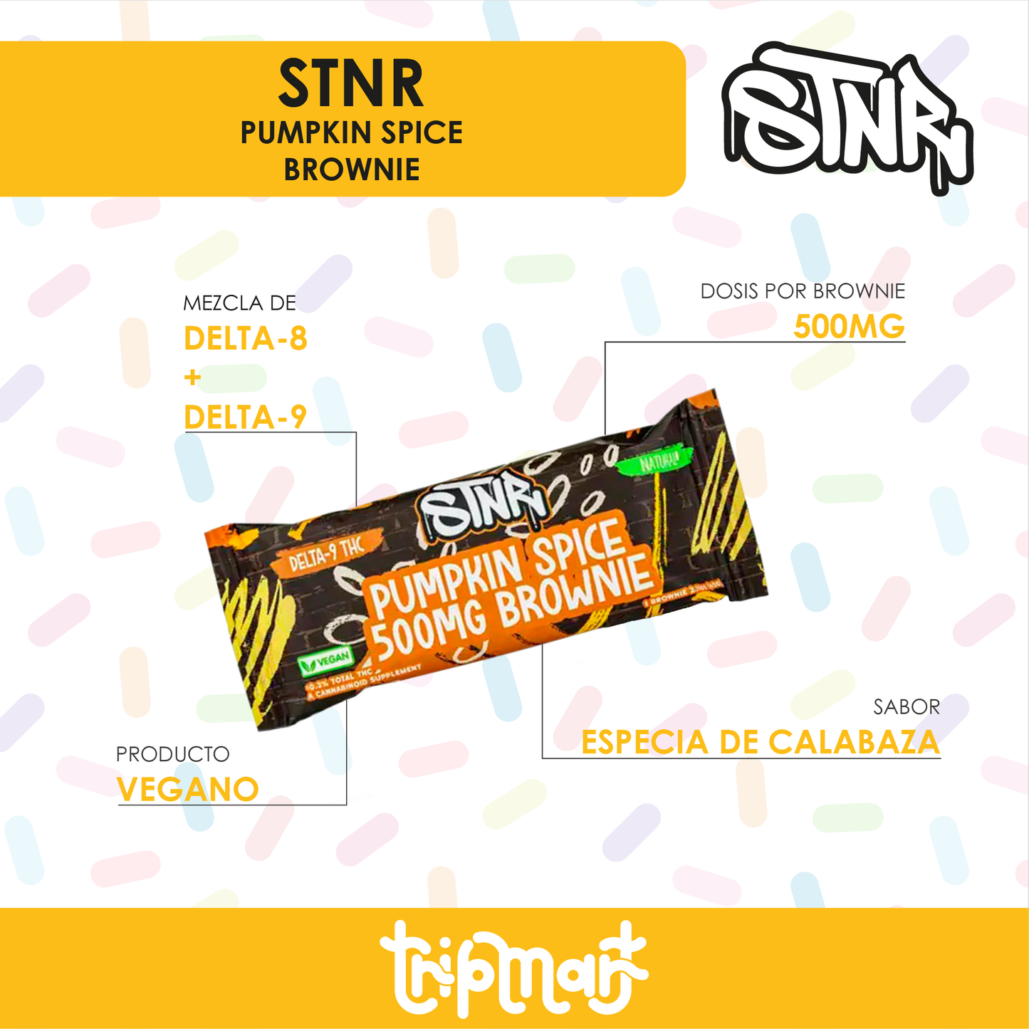 STNR Brownie Pumpkin Spice D8/D9 (500mg)