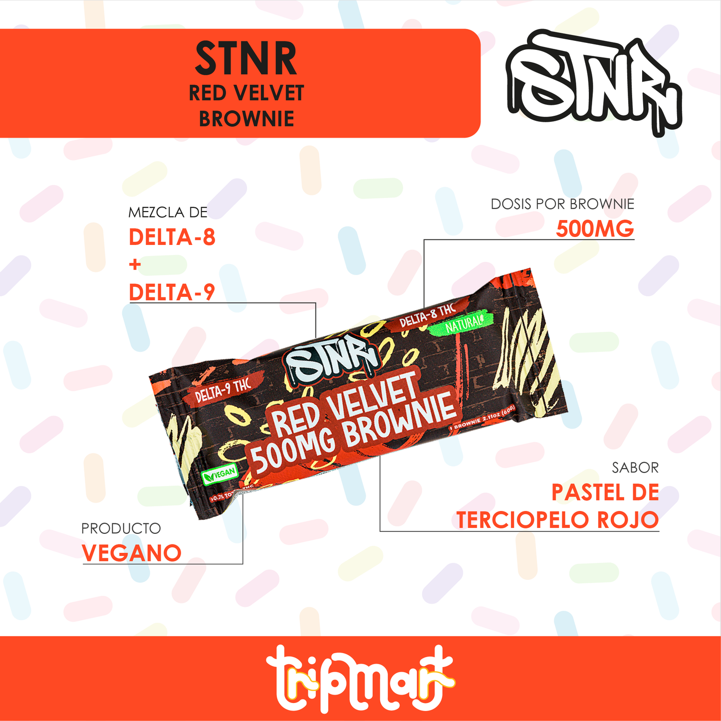 STNR Brownie Red Velvet D8/D9 (500mg)