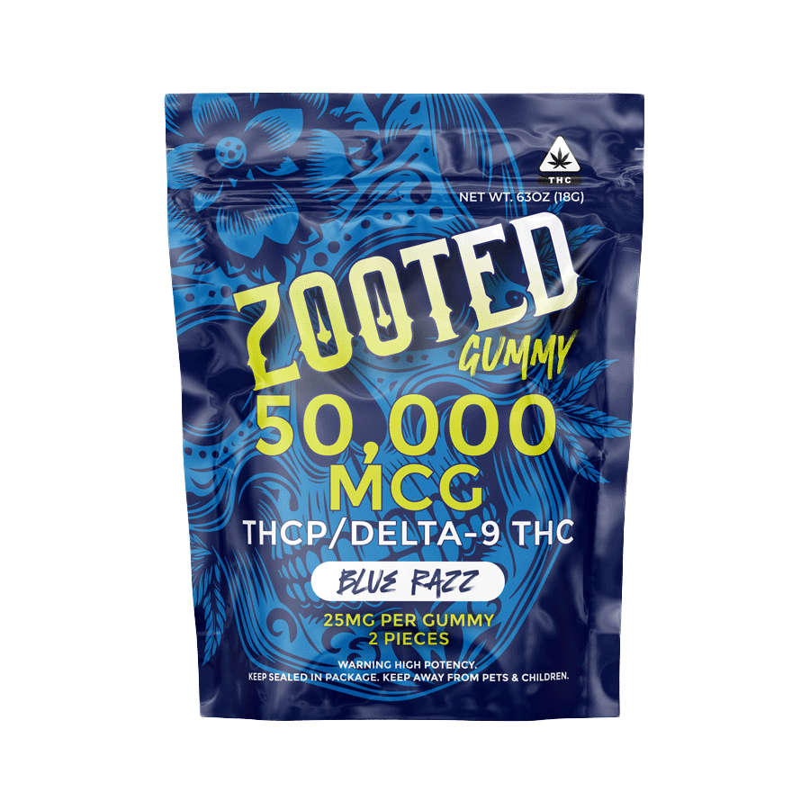 The Hemp Doctor ZOOTED Gummies Blue Razz 2ct D9