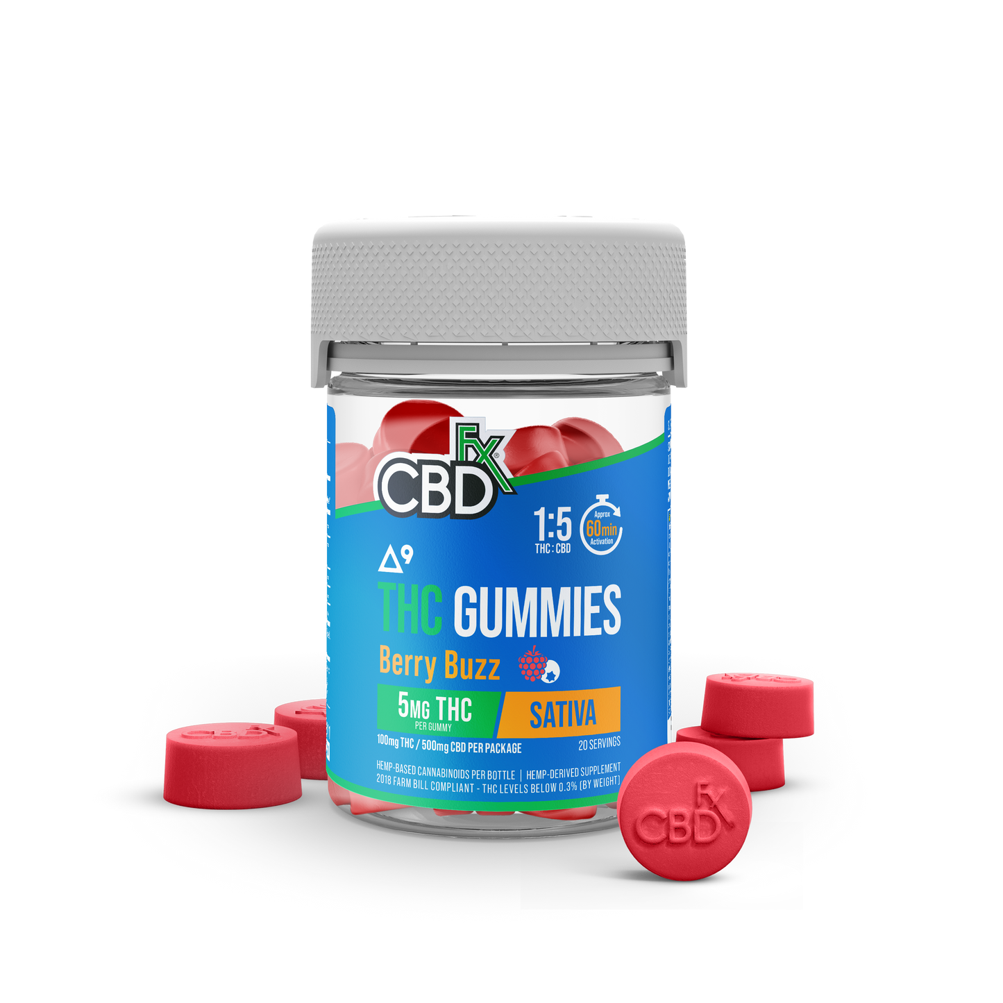 Gomitas de CBD+D9 Berry Buzz 1:5