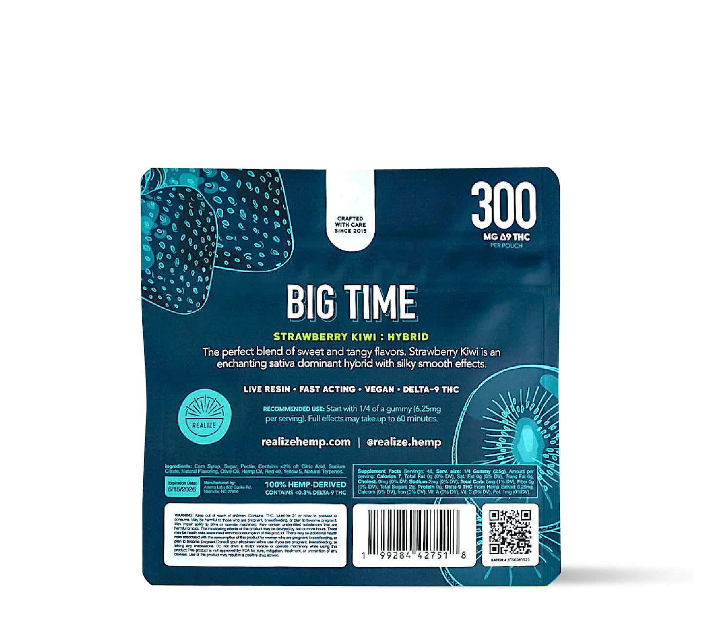 Realize Gummies BIG Time Strawberry Kiwi