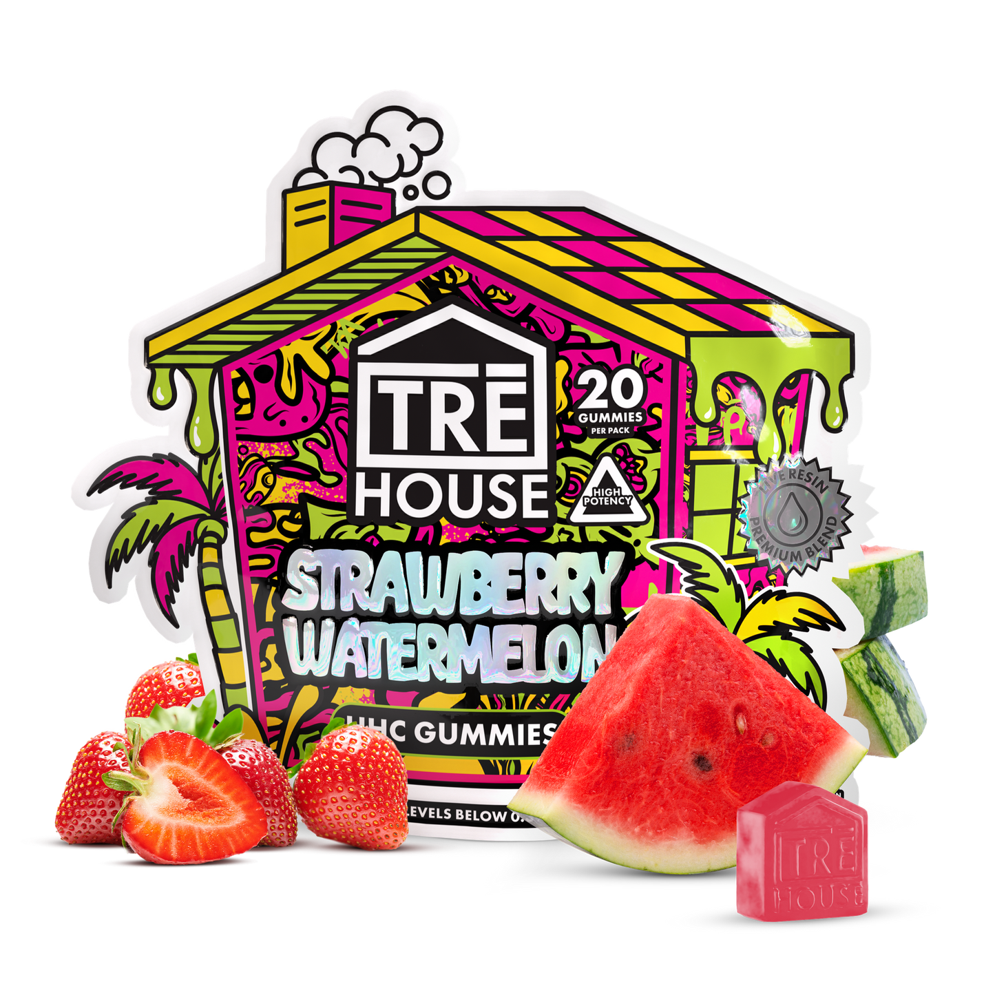 Tre House Gummies Strawberry Watermelon HHC 20ct