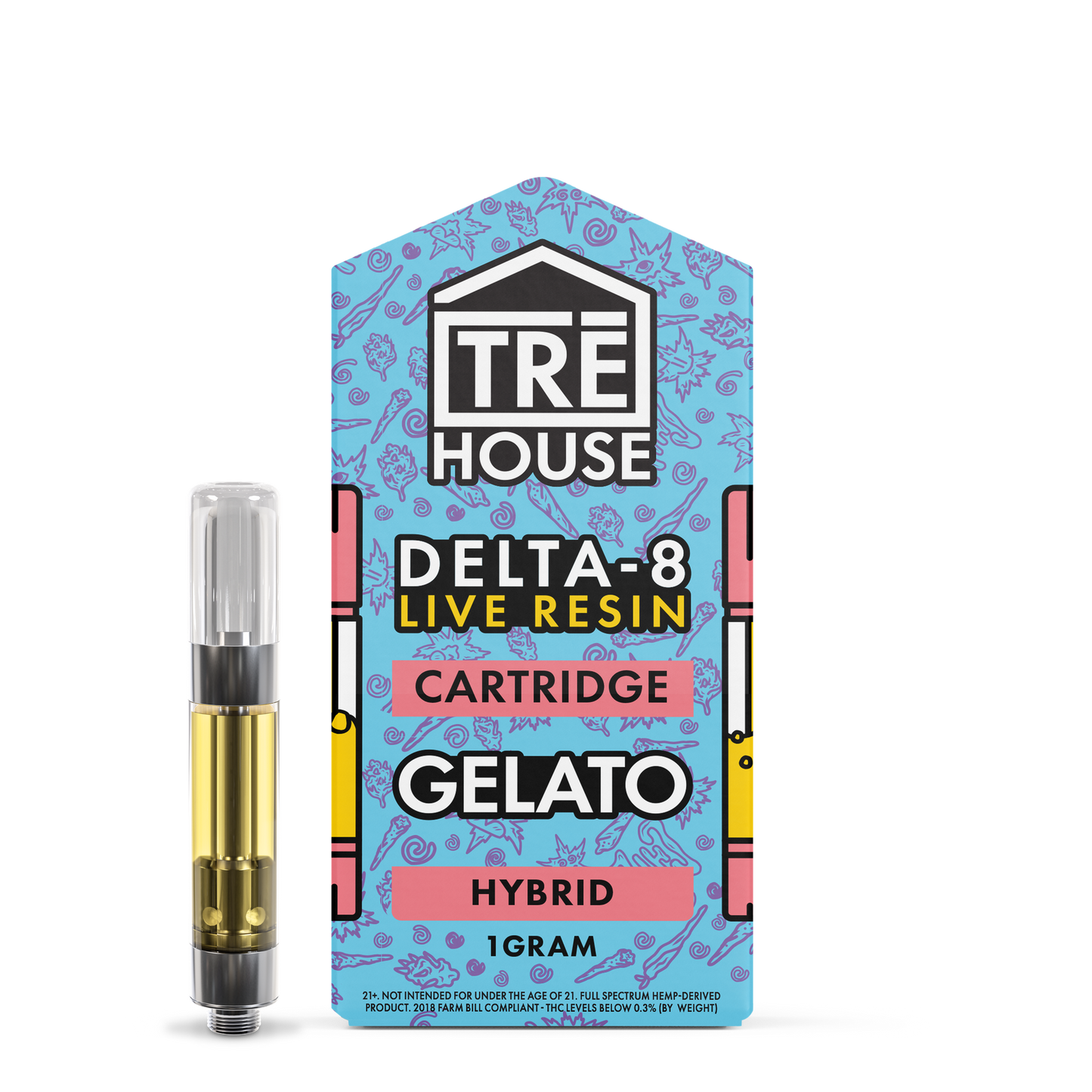 Tre House Cartridge Gelato (Live Resin/Delta 8)