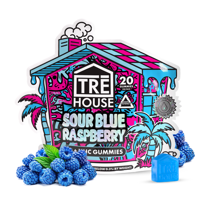 Tre House Gummies SourBlueRaspberry D9/HHC 20ct