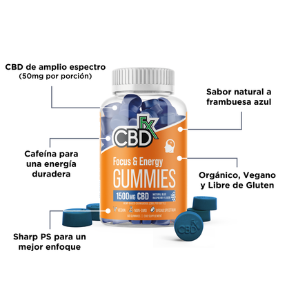 Gummies energia y enfoque CBDFX
