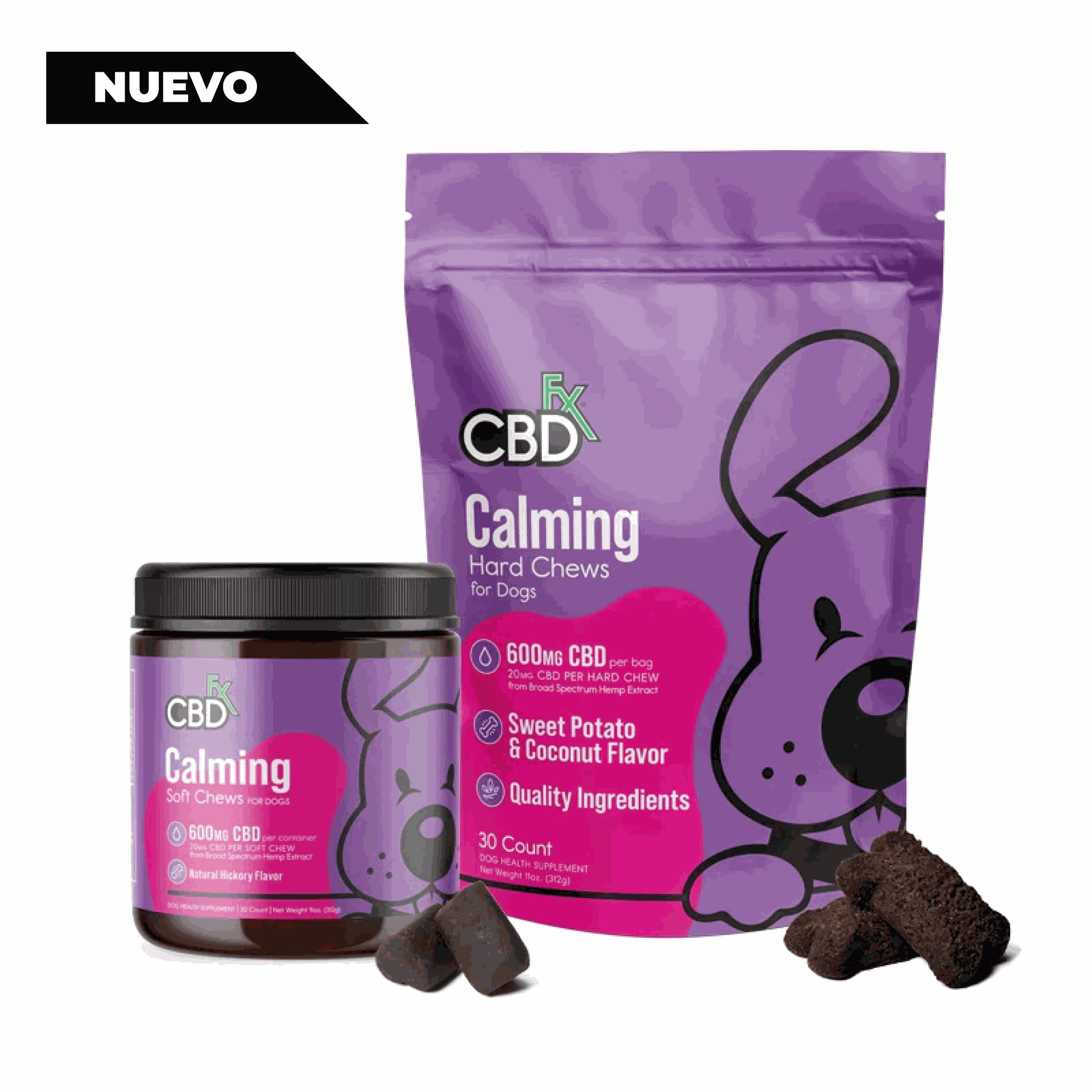 Premios para perros CBD: masticables calmantes 600mg