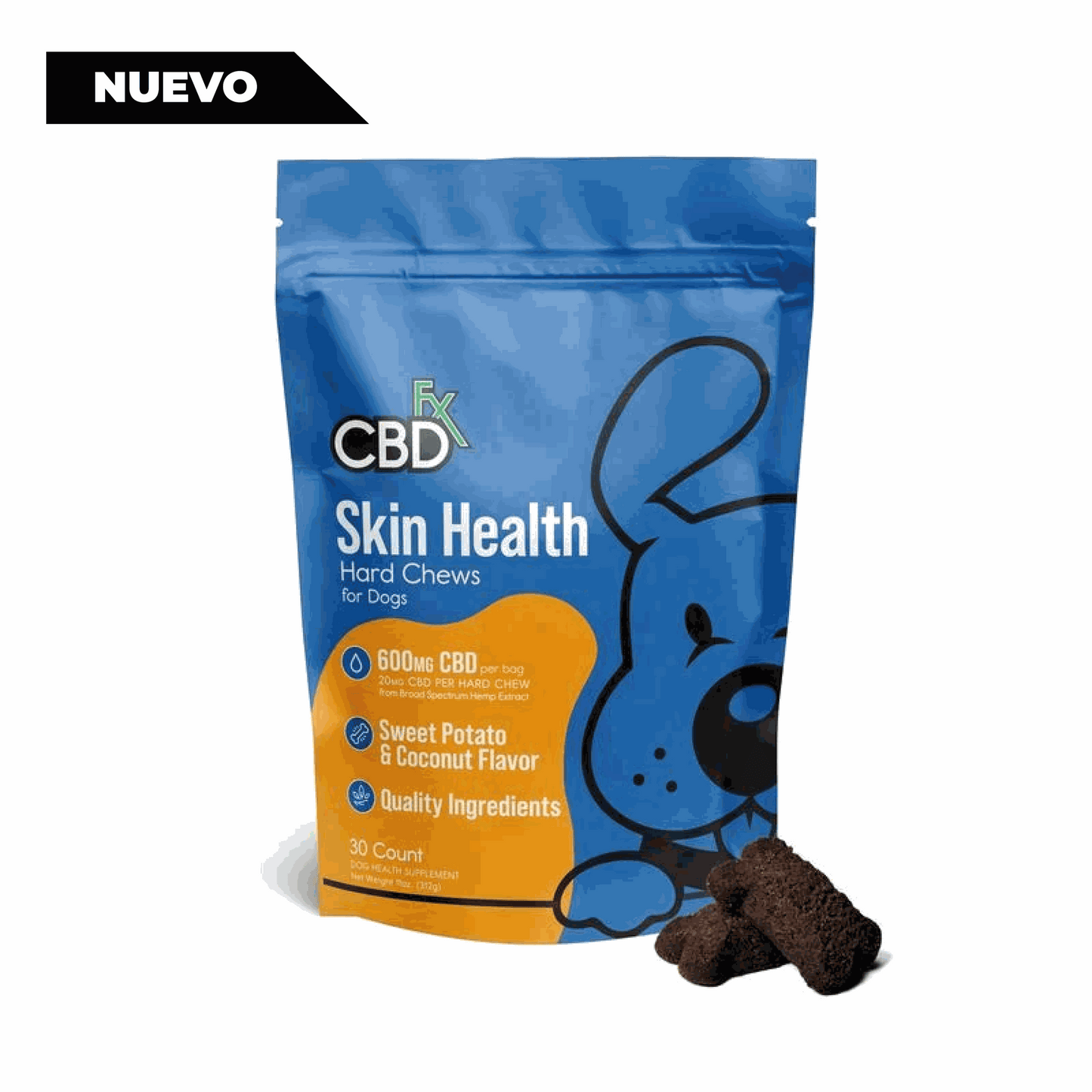 Premios para perros con CBD: masticables para la salud de la piel 600mg Duros
