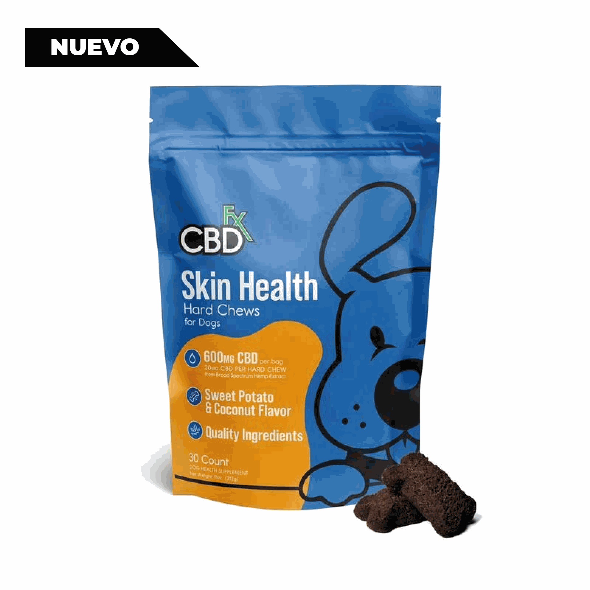 Premios para perros con CBD: masticables para la salud de la piel 600mg Duros