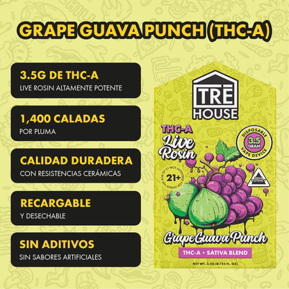 Tre House Pen Grape Guava Punch (THC-A/3.5G)