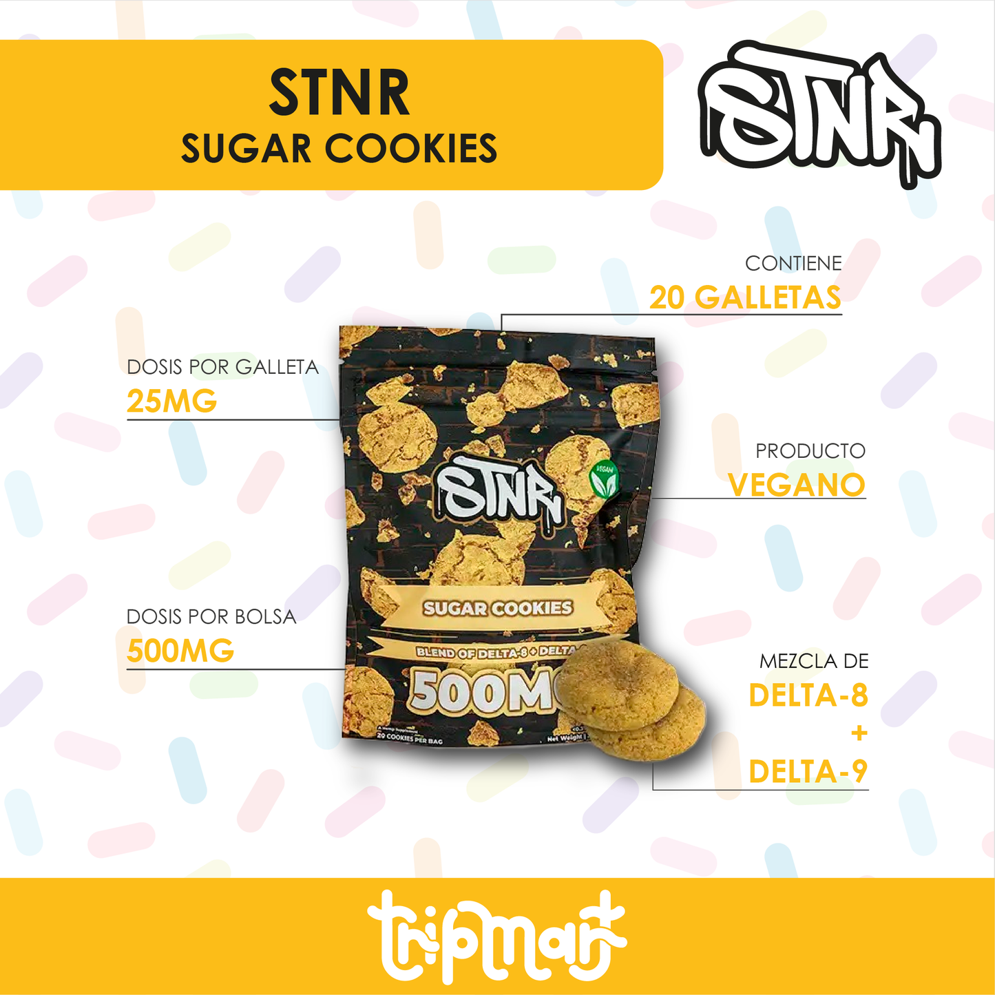 STNR Cookies Sugar D8/D9 (20ct/500mg)