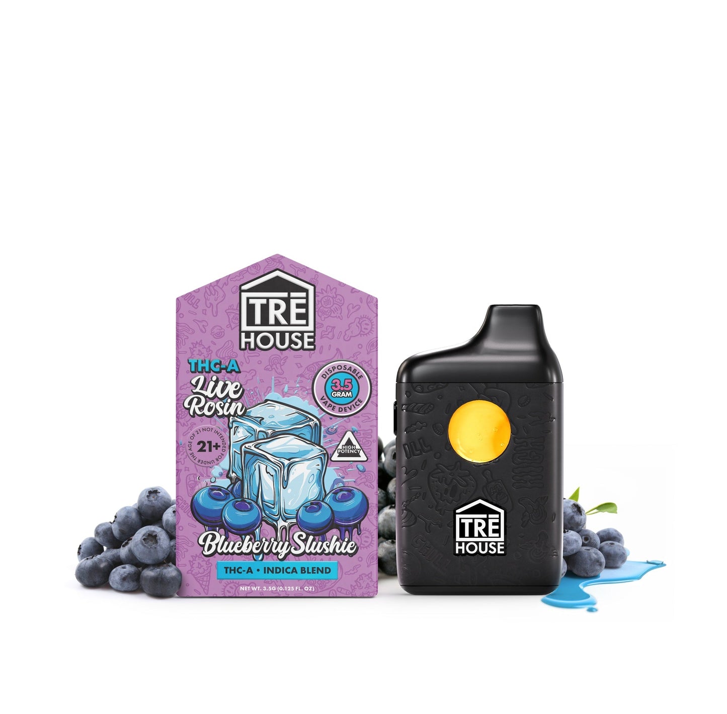 Tre house vape Blueberry Slushie 