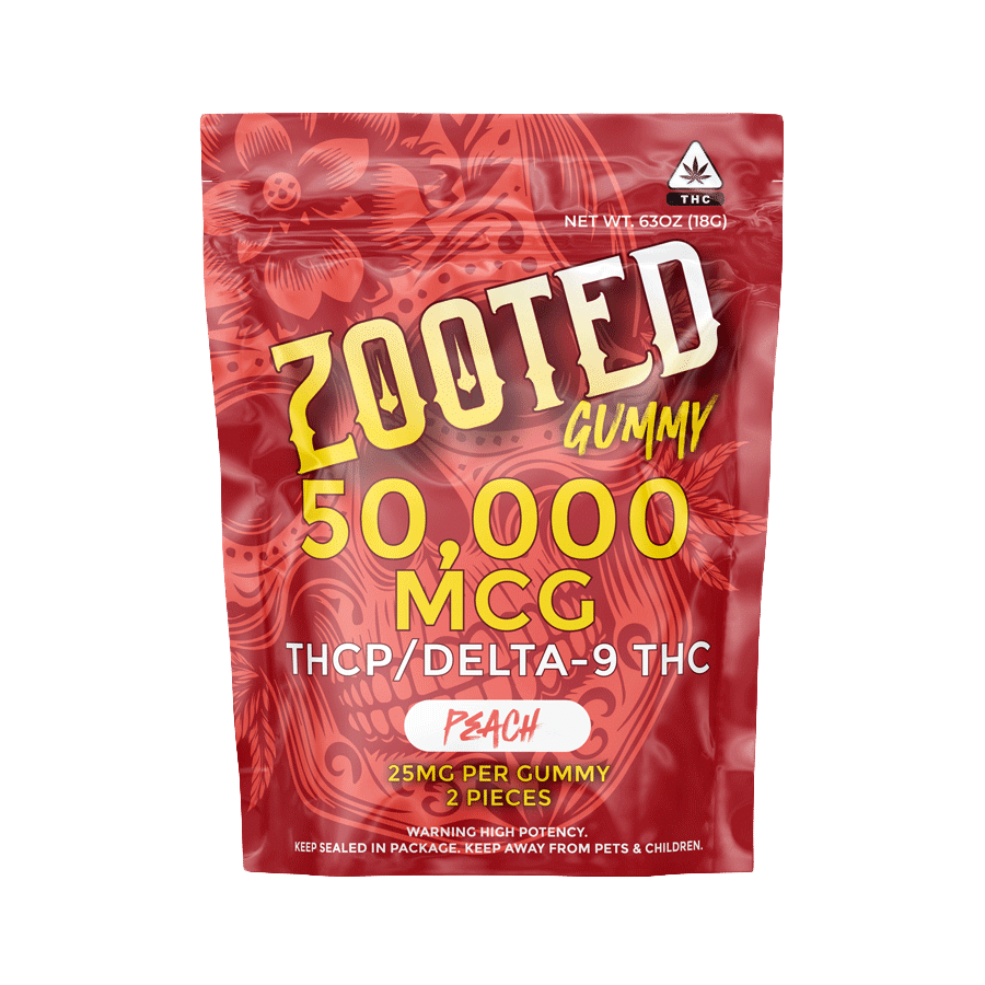 The Hemp Doctor ZOOTED Gummies Peach 2ct D9
