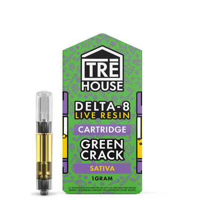 Tre House Cartridge Green Crack (Live Resin/Delta 8)