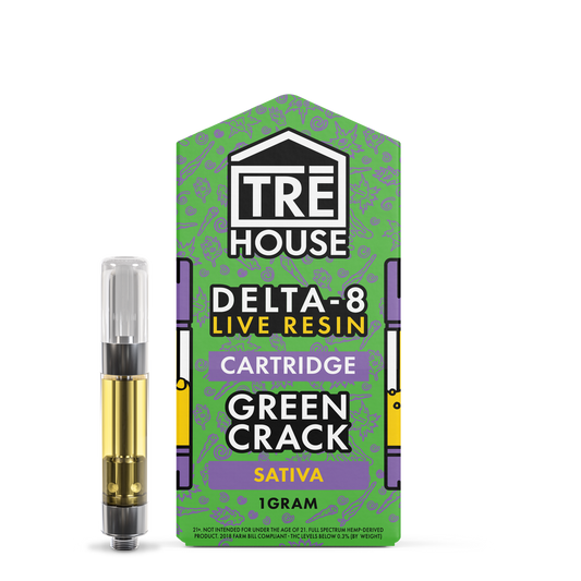Tre House Cartridge Green Crack (Live Resin/Delta 8)