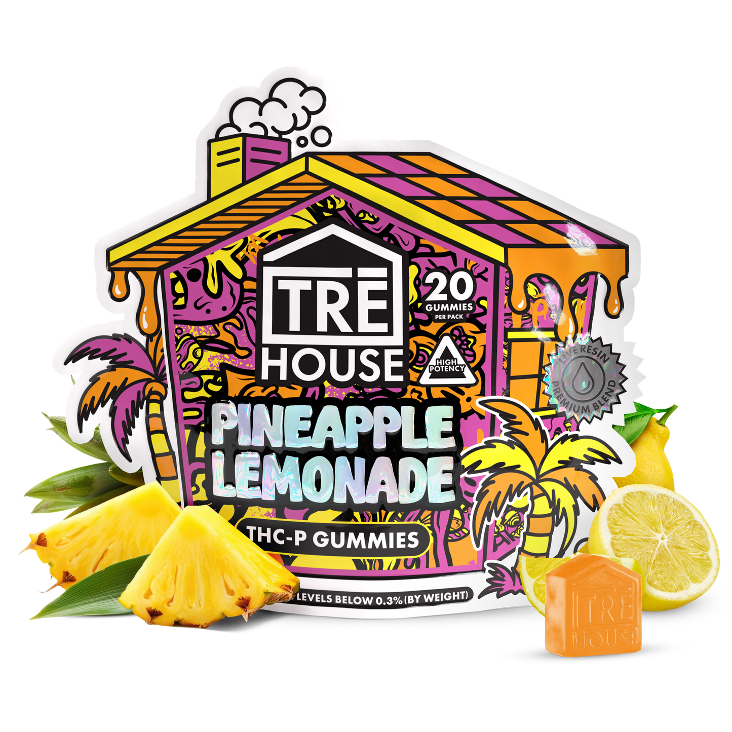 Tre House Gummies Pineapple Lemonade THC-P 20ct
