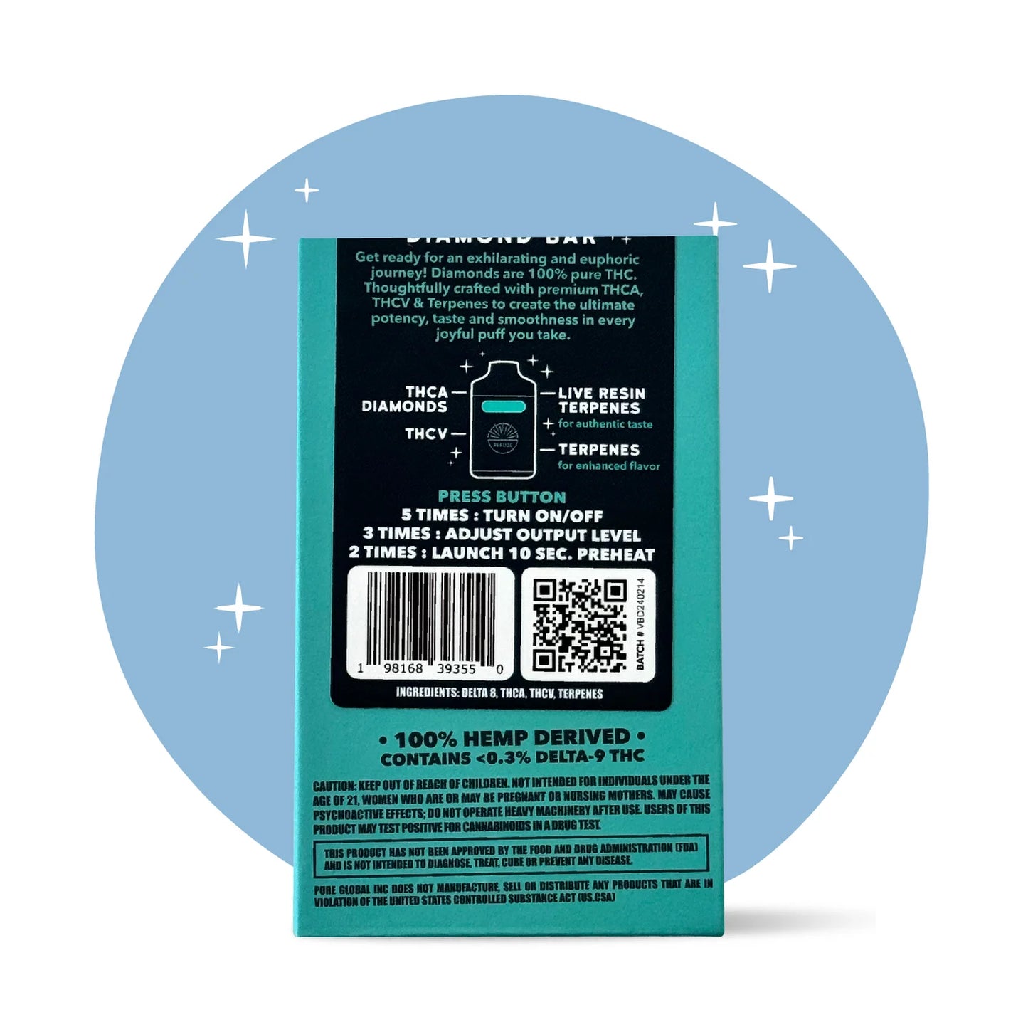 Realize Diamond Bar Blue Dream 4G