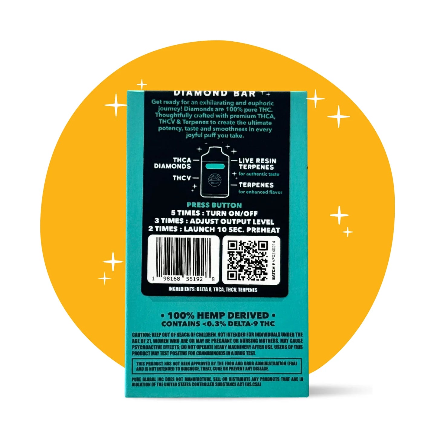 Realize Diamond Bar Pineapple Express 4G