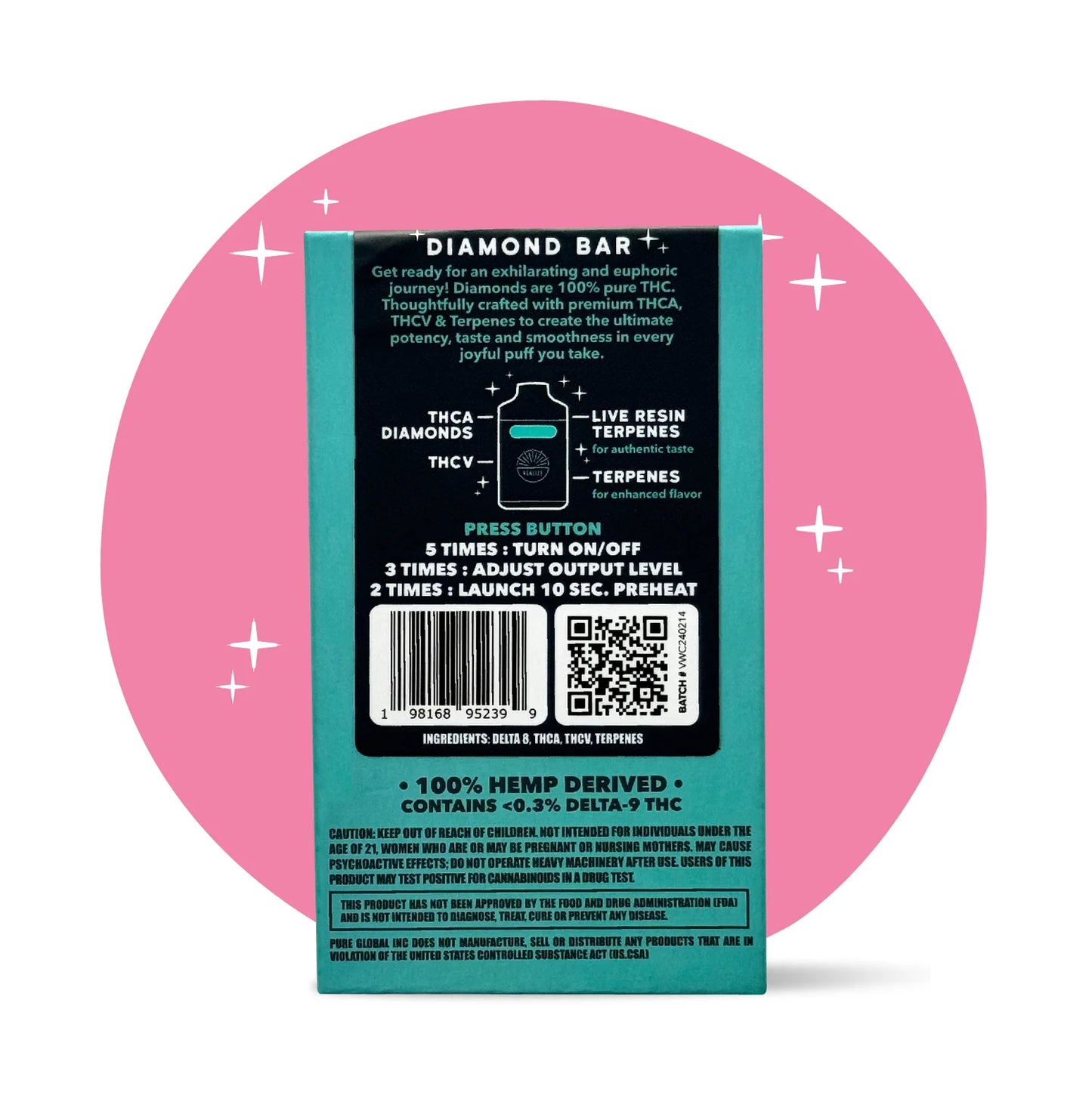 Realize Diamond Bar Wedding Cake 4G