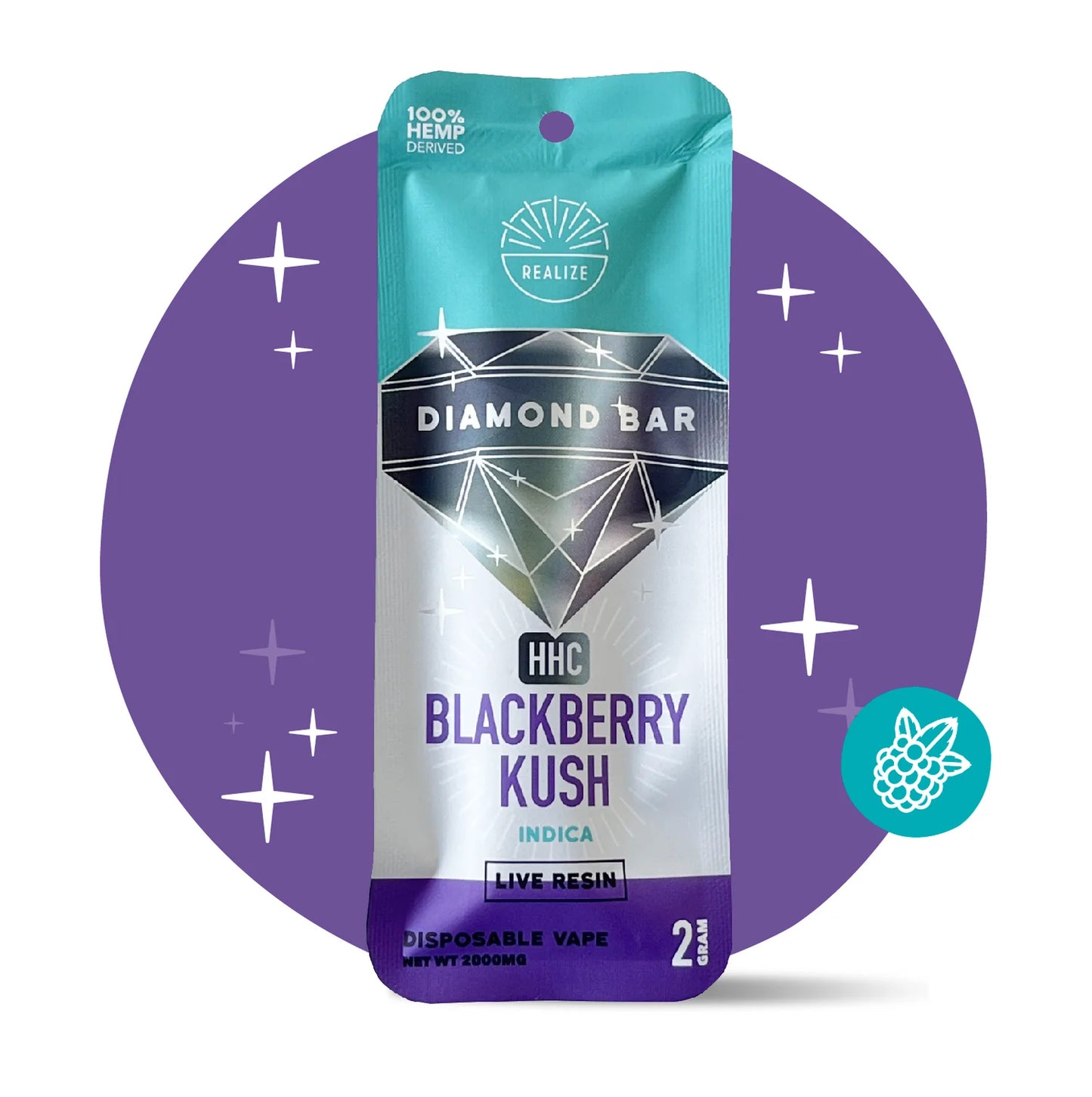 Realize Diamond Bar Blackberry Kush 2G (HHC)